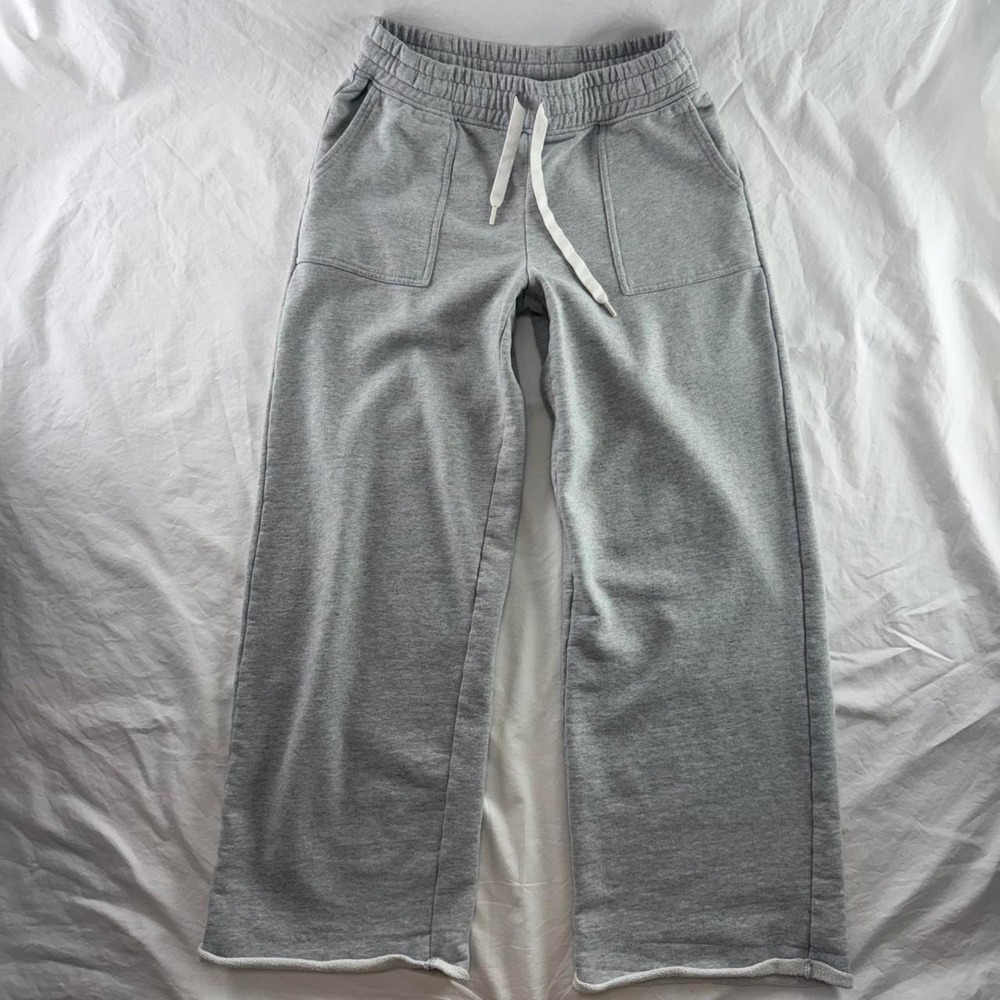 Aerie Wide Leg Grey Sweatpants Womens S Athleisure Loungewear